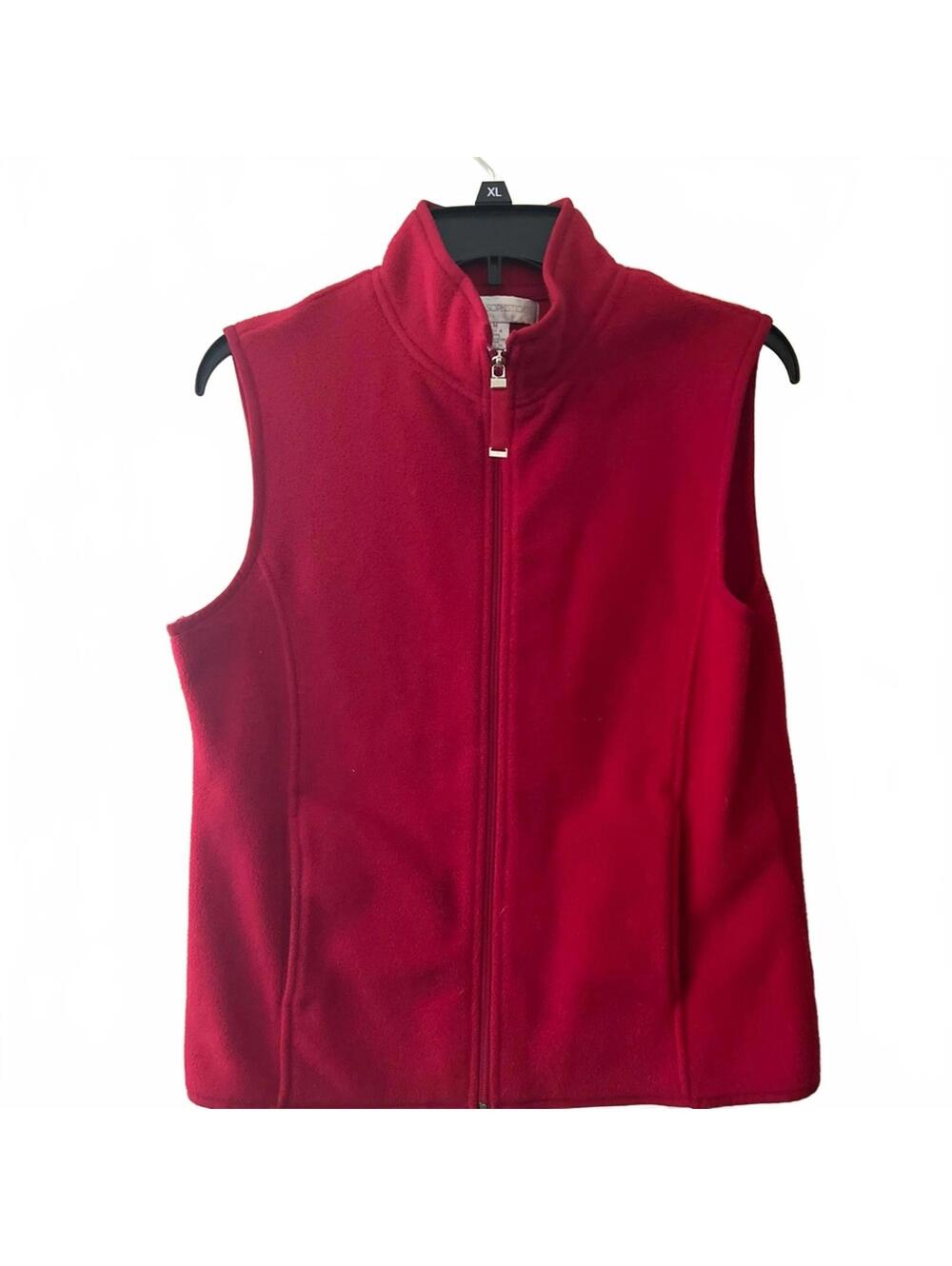 Petite Sophisticate Cherry Red Vest Classic Layering Sweater Vest Career Casual